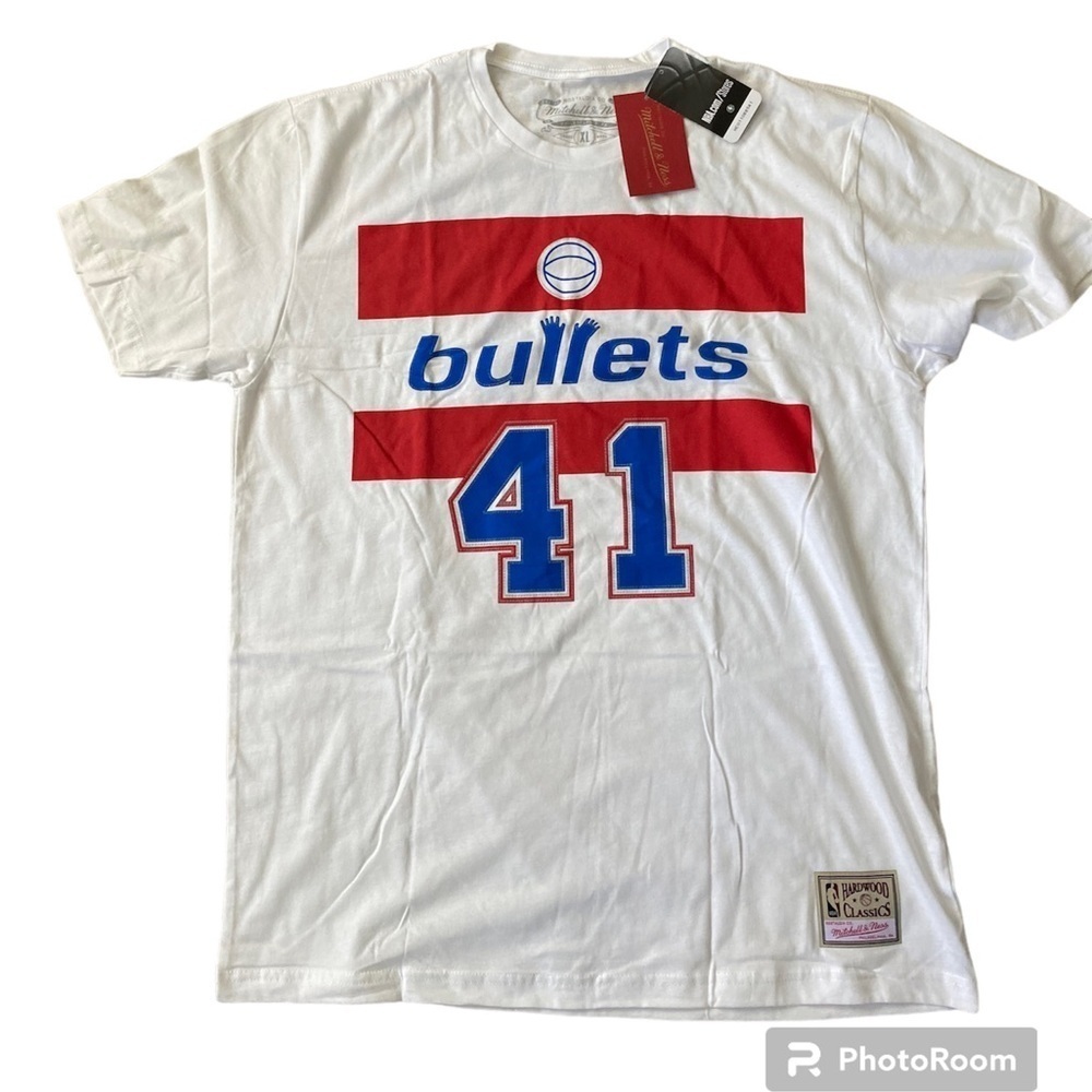 NBA Washington Bullets Mitchell and Ness Unseld Tee
